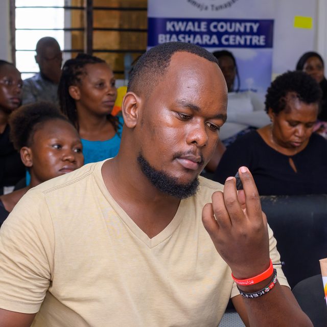 At the Kwale County Biashara Centre