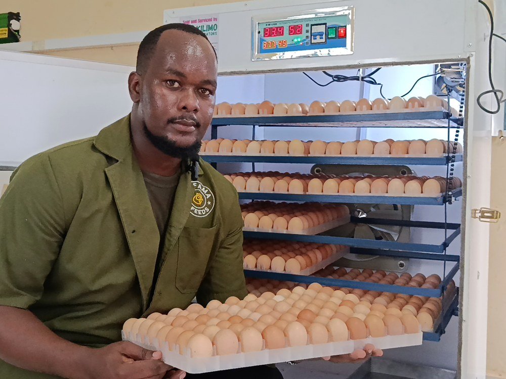 Njuguna Hilary at the Afrifama farm